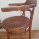Wooden bistro chair with armrests