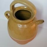 Yellow enamelled gargulette jug