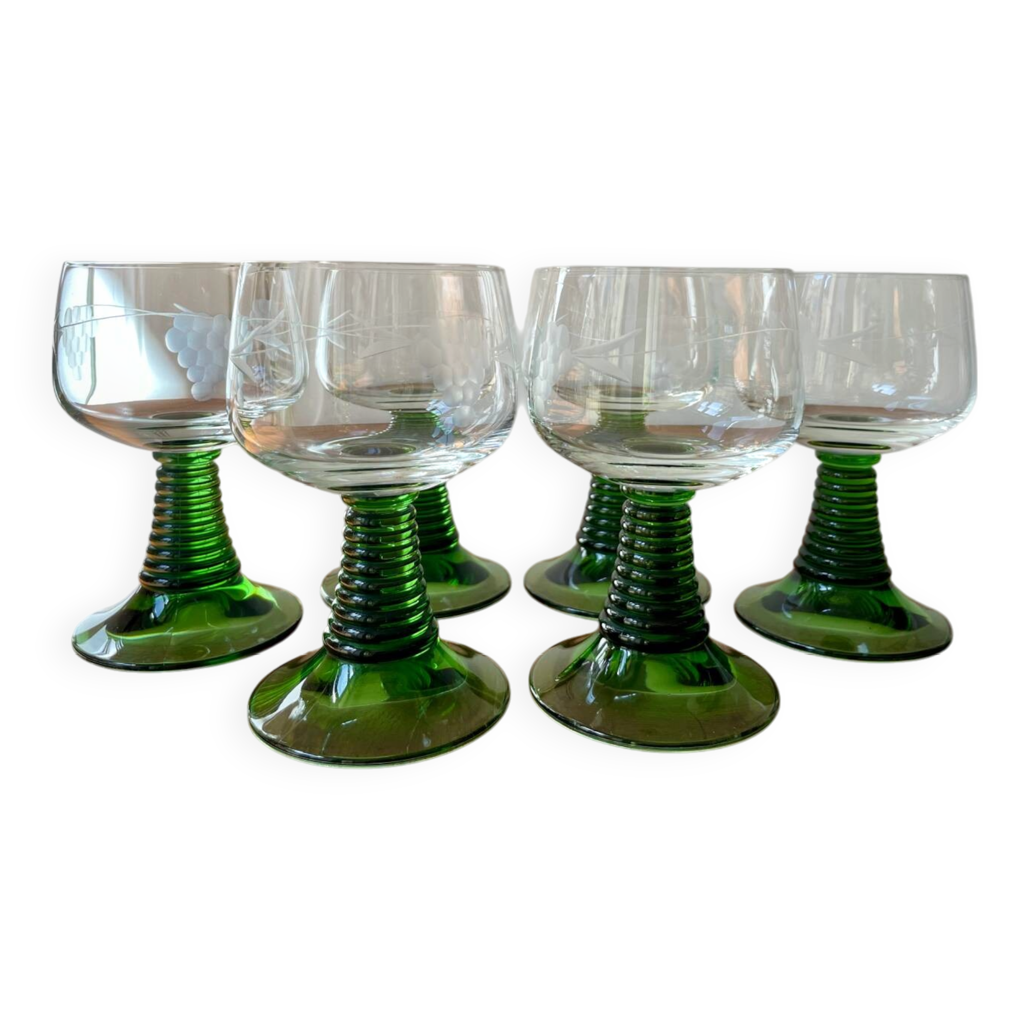 Set of 6 Alsatian wine glasses