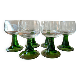 Set of 6 Alsatian wine glasses