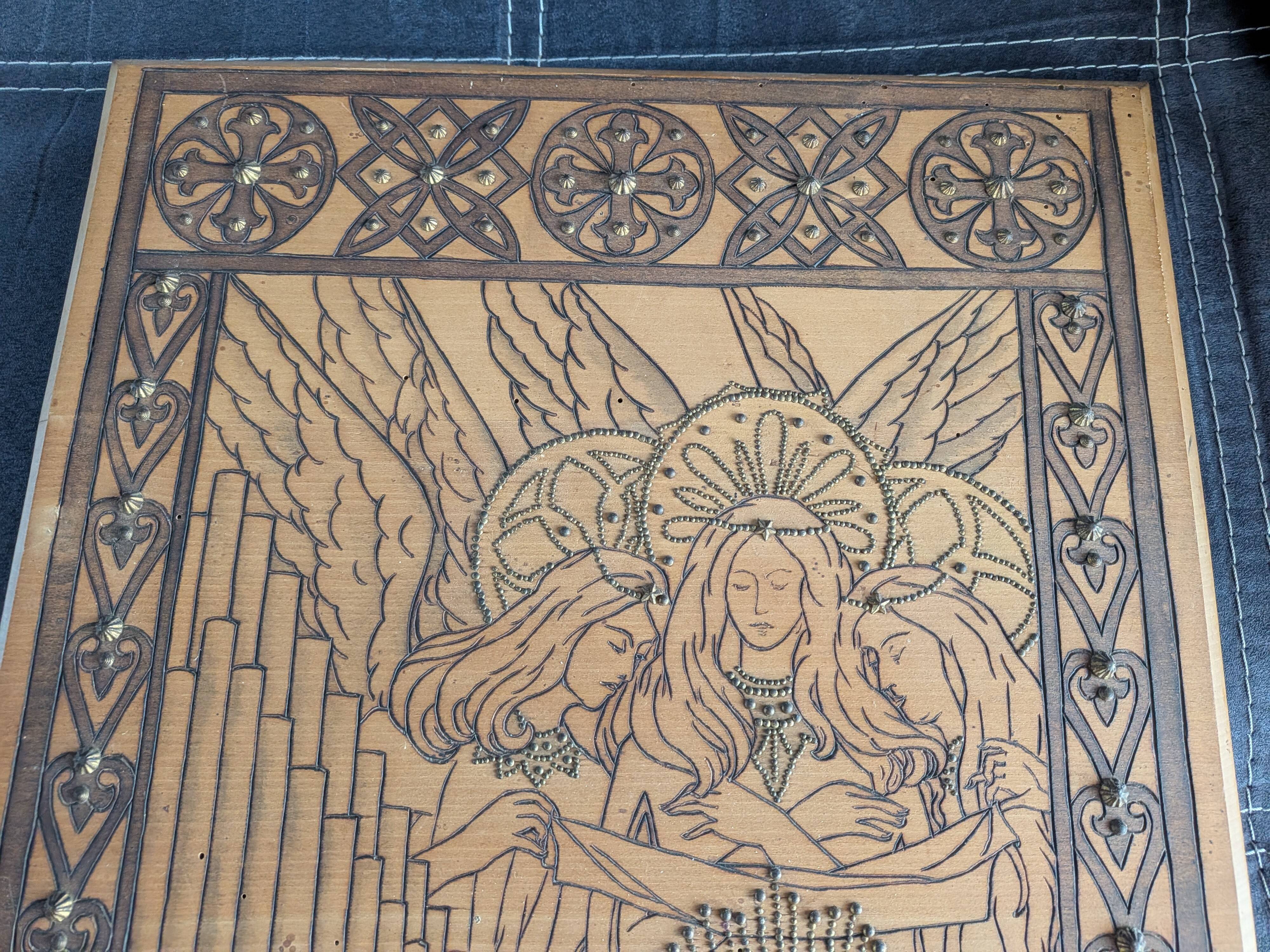 Panneau décoratif en bois type art nouveau