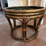 Rattan pouf