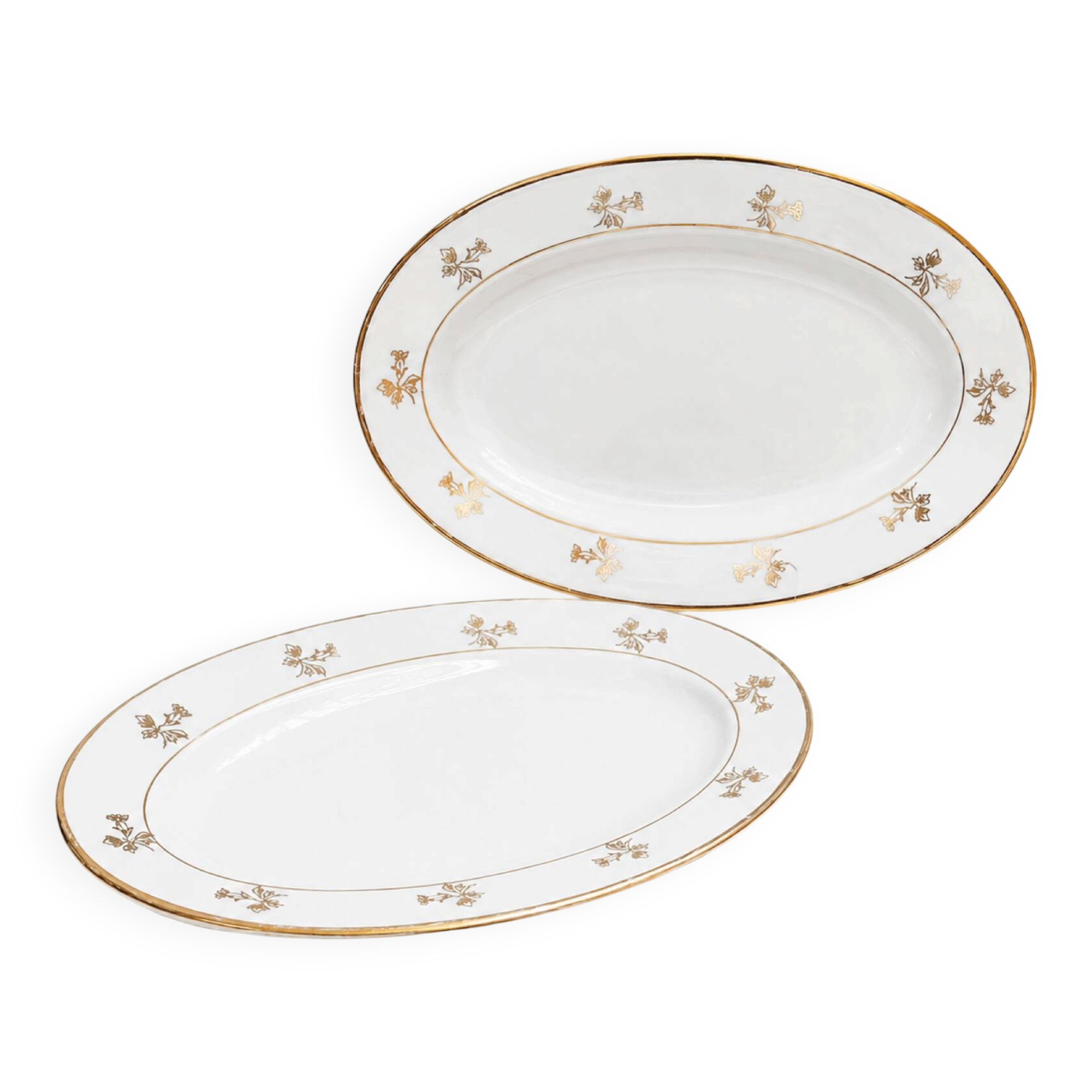 Paire de plats en porcelaine 1950