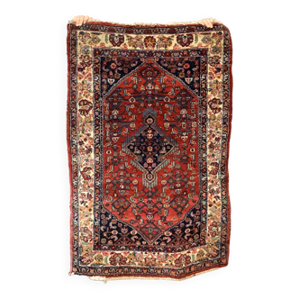 Persian rug, wool iranian meshed / hamadan, vintage