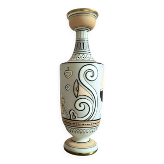 Vase en opaline, décor à l’antique, XIXème s.