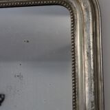 Louis Philippe silver mirror - 110 X 80 cm