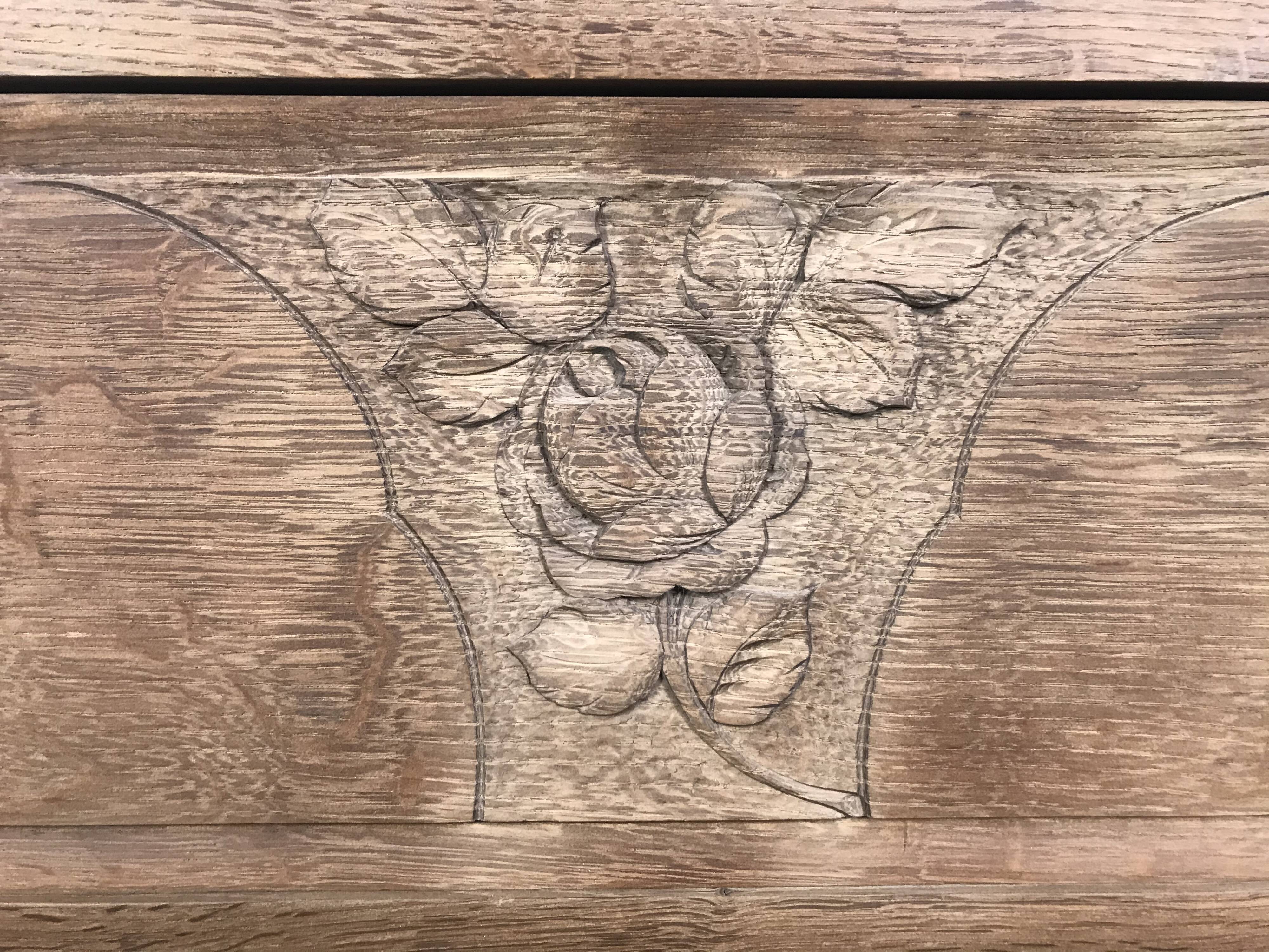 Art deco dresser in solid oak