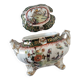 Saucière antique avec couvercle Maçons en porcelaine anglaise Chinoiserie F