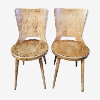 Paire de chaises Baumann modèle Dove