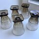 Set of 5 glasses in art deco smoked glass 30s