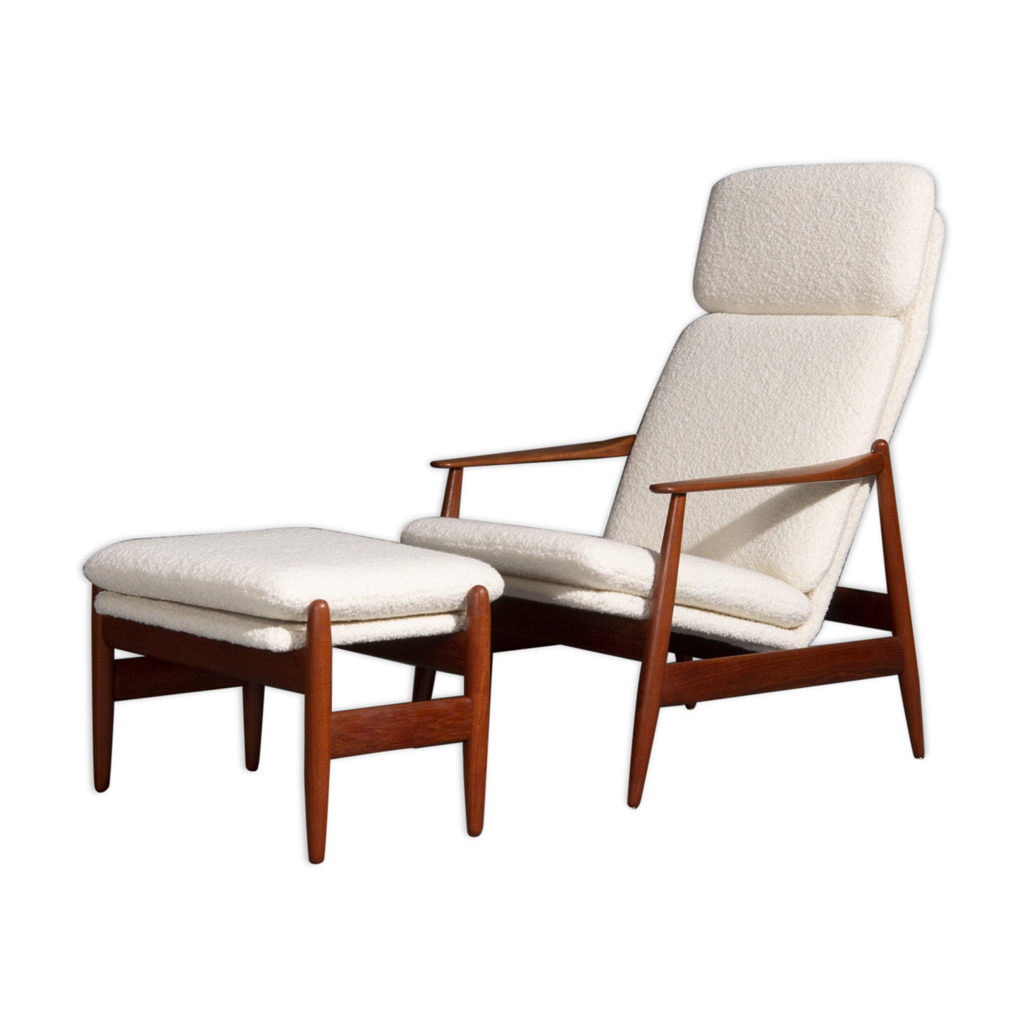 Poul Volther armchair and ottoman by Frem Røjlen