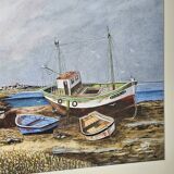 Tableau bateaux à marrée basse