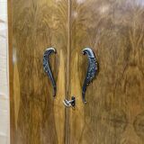 1950s English walnut bedroom wardrobe