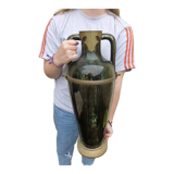 Ceramic vases brass frame art nouveau