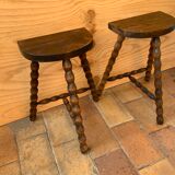 Pair of tripod stools