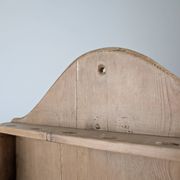 Hand-Carved Folk Art Pine Cutlery Rack with Drawer, 1950s