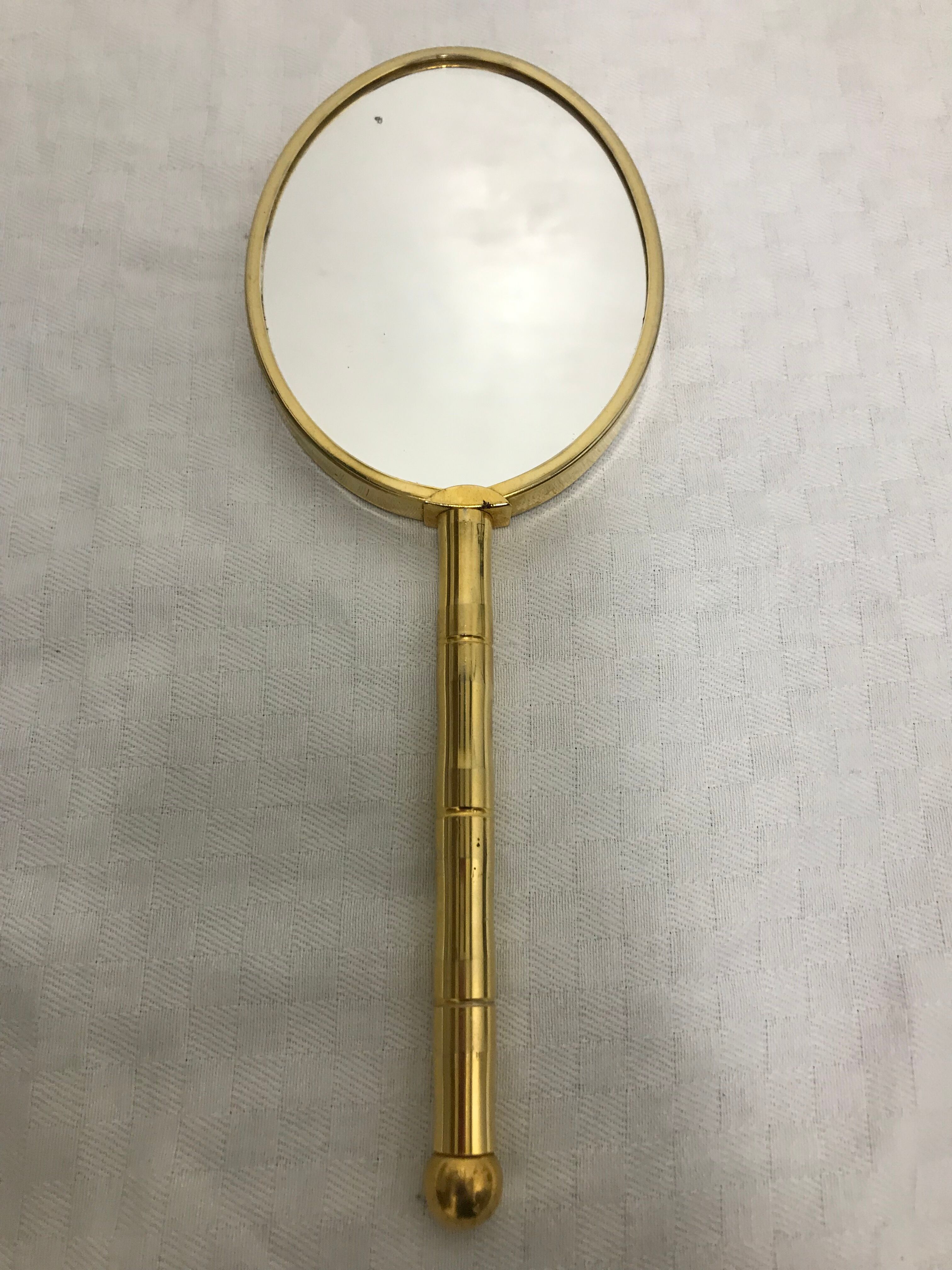 Mirror Face to hand gilded porcelain limoges Vintage