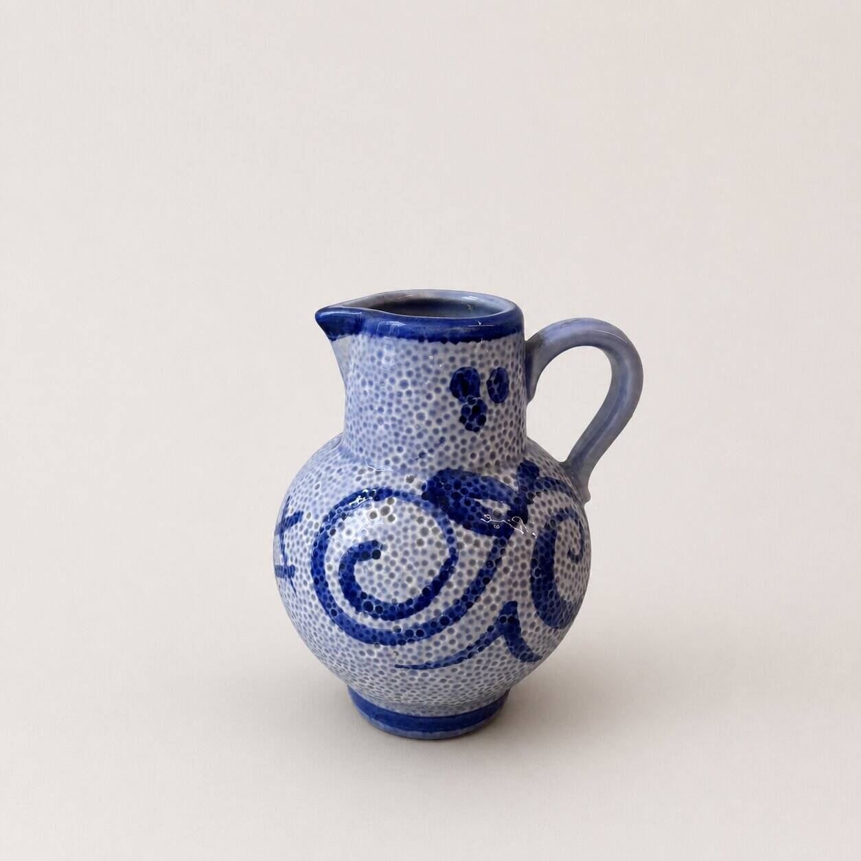 Blue ceramic jug