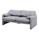 „Maralunga“ leather 2-seater sofa by Vico Magistretti for Cassina, Italy
