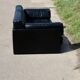 De Sede DS-76 sofa, black leather, modular, Switzerland, 1970s