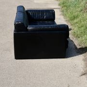 Canapé De Sede DS-76, cuir noir, modulable, Suisse, années 70