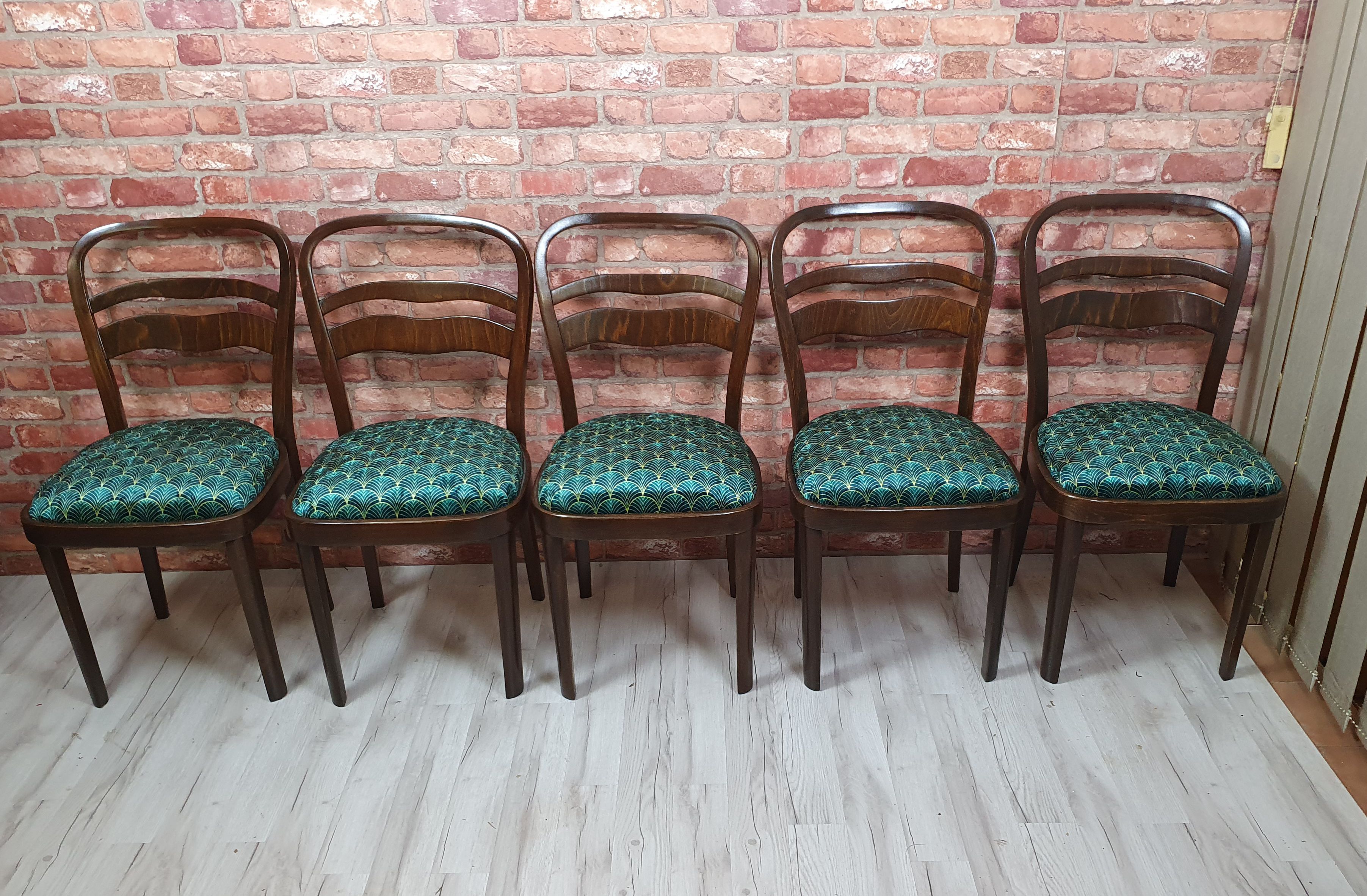 Chaises de salle à manger art déco rénovées