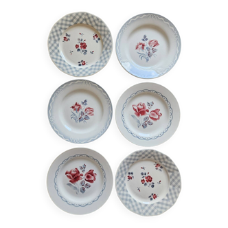 Digoin mismatched retro dinner plates