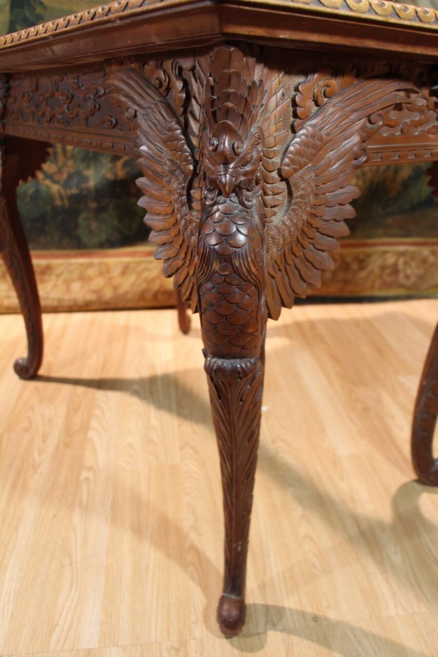 19th century carved center table
