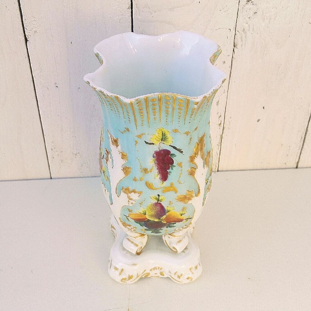 Porcelain vase of Paris gilding and fruit Napoleon III