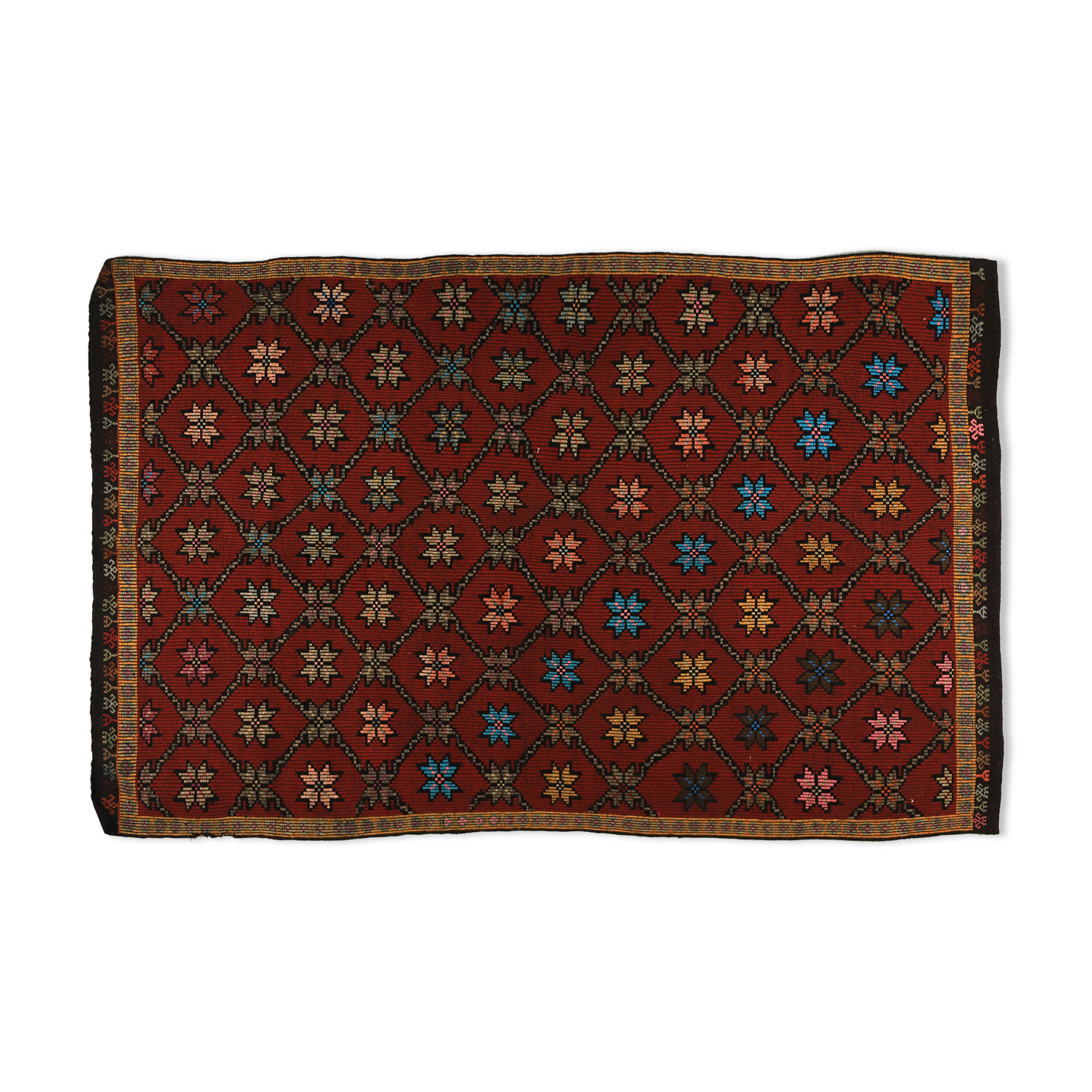 Anatolian handmade kilim rug 281 cm x 177 cm