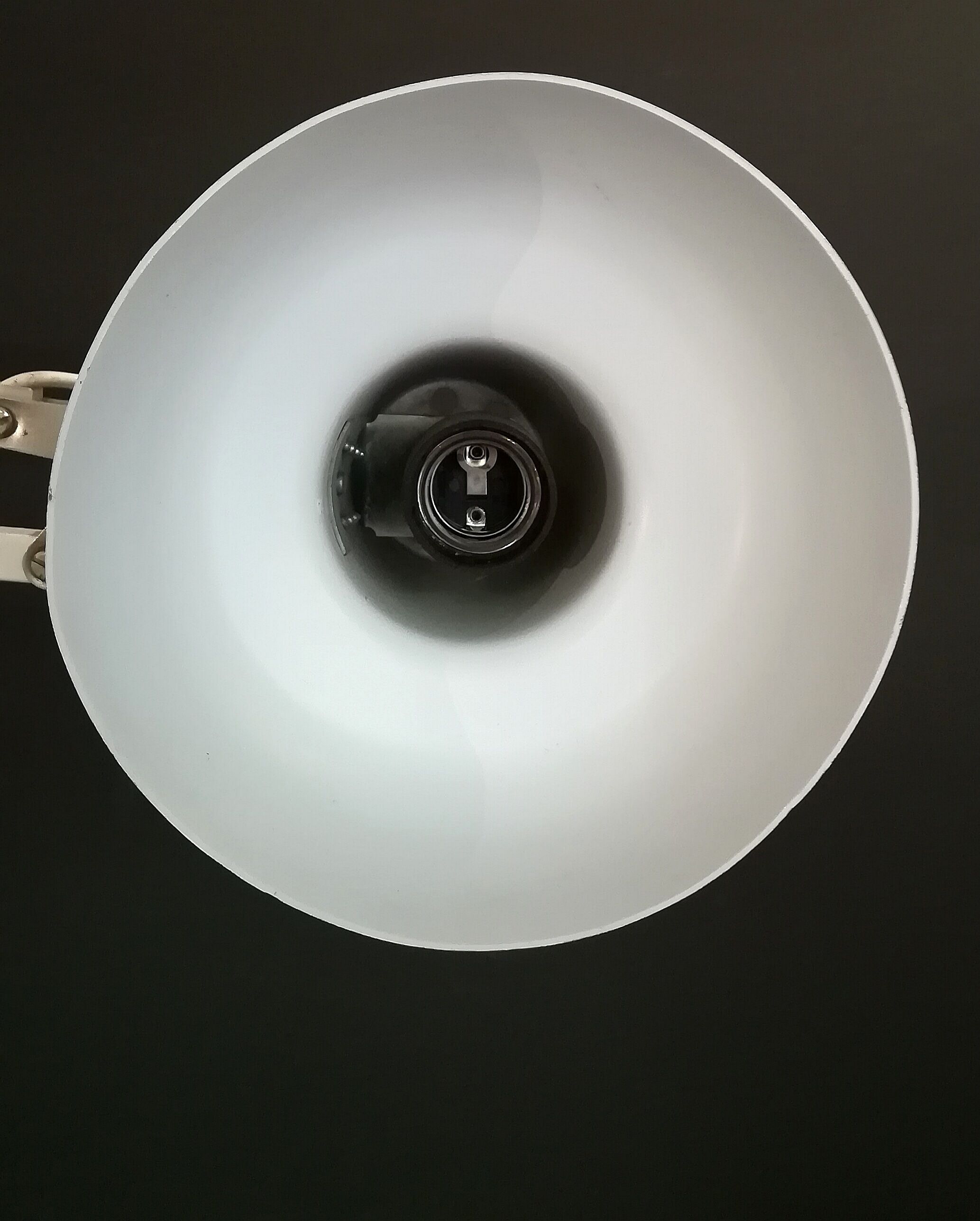 80 years white metal architect lamp