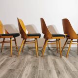 Dining chairs by radomir hoffman for ton, 1950s, set of 4