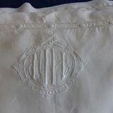 Taie pillow, very fine cotton, chalk white color, HD monogram