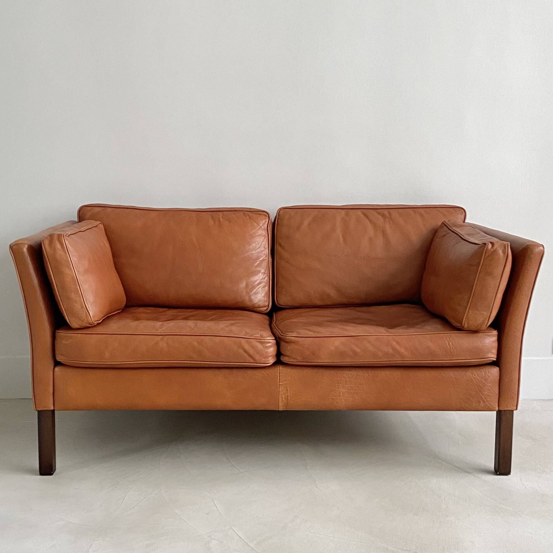 Vintage Danish Leather Sofa