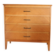 Commode 4 tiroirs chêne clair 1960