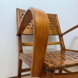 Gelenka Armchairs in Solid Beech Wood, Germany, 1950, Set of 2