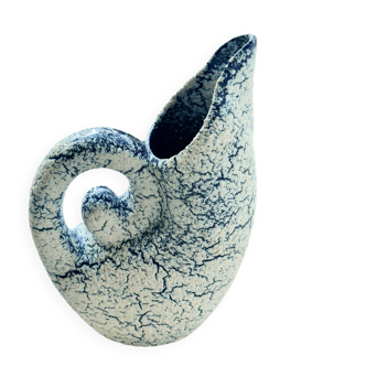 Blue crackle Fat Lava jug