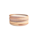 6 flat stoneware plates Roger Jacques Saint Amand