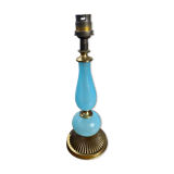 Blue opaline lamp and brass
