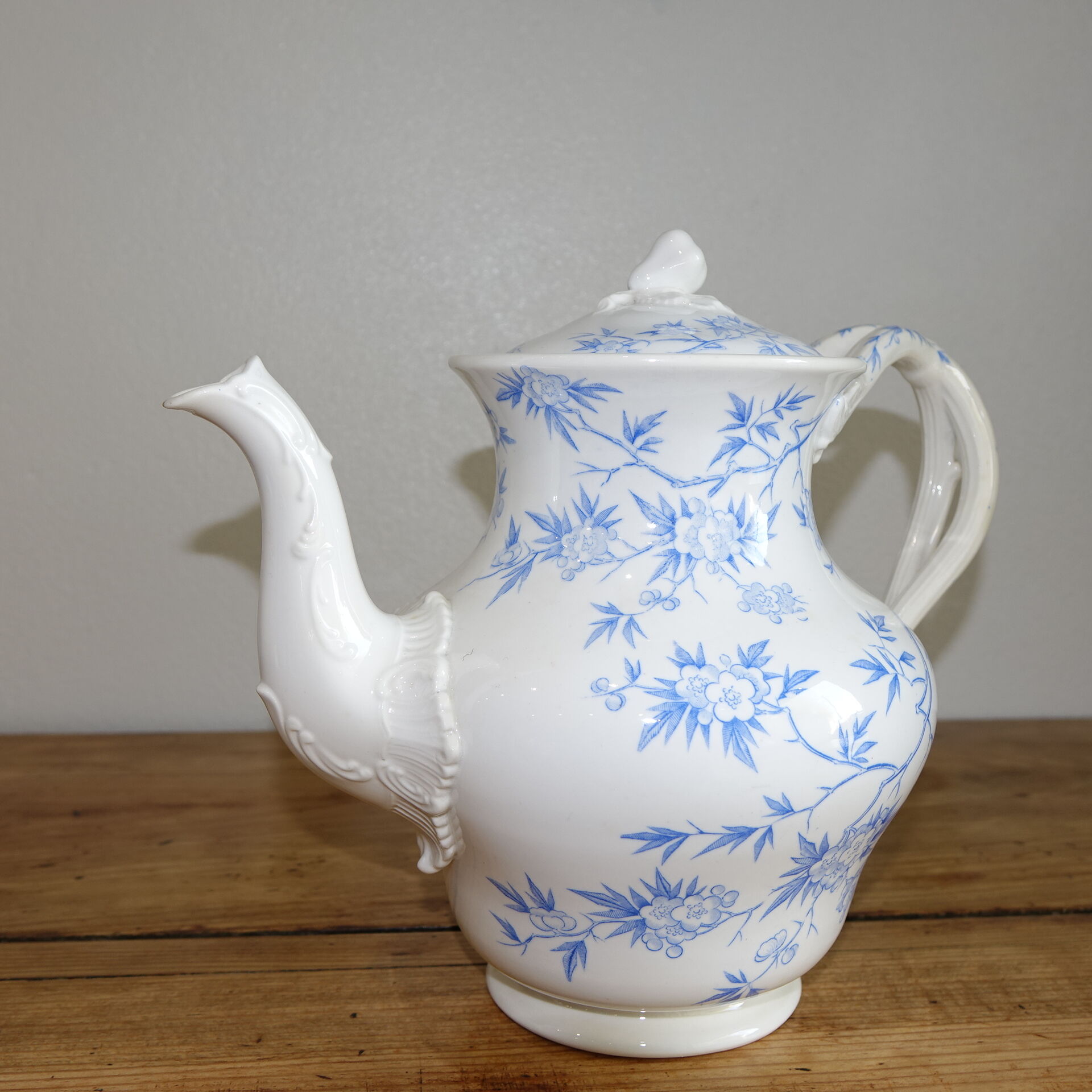 Teapot Sarreguemines model thorns - blue