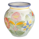 Vase faience motif printanier Fabrice Cudenec Quimper FAB