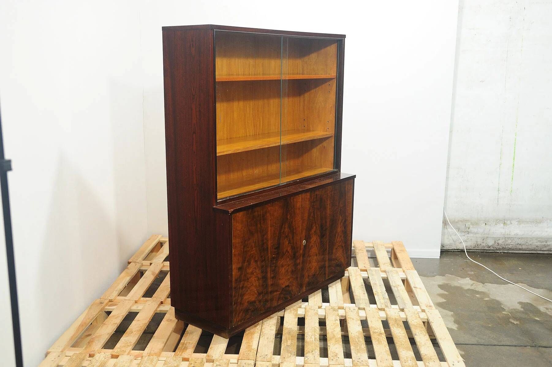 Mid-century modern bookcase by Setona, 1950s Czechoslovakia