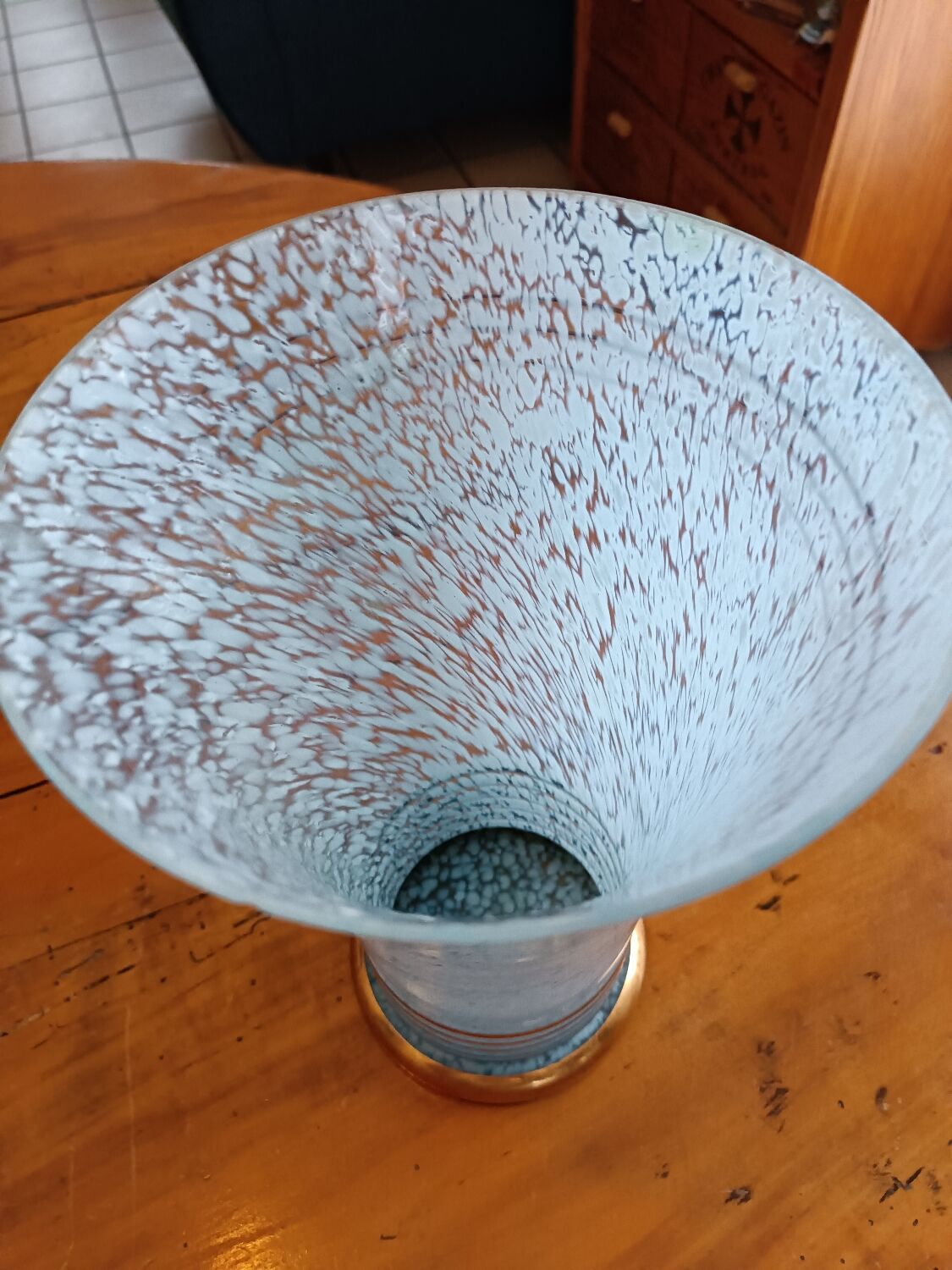 Art Deco vase in the style of Clichy