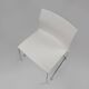 Mid-century white design chair with metal frame and plastic seat, Belgium