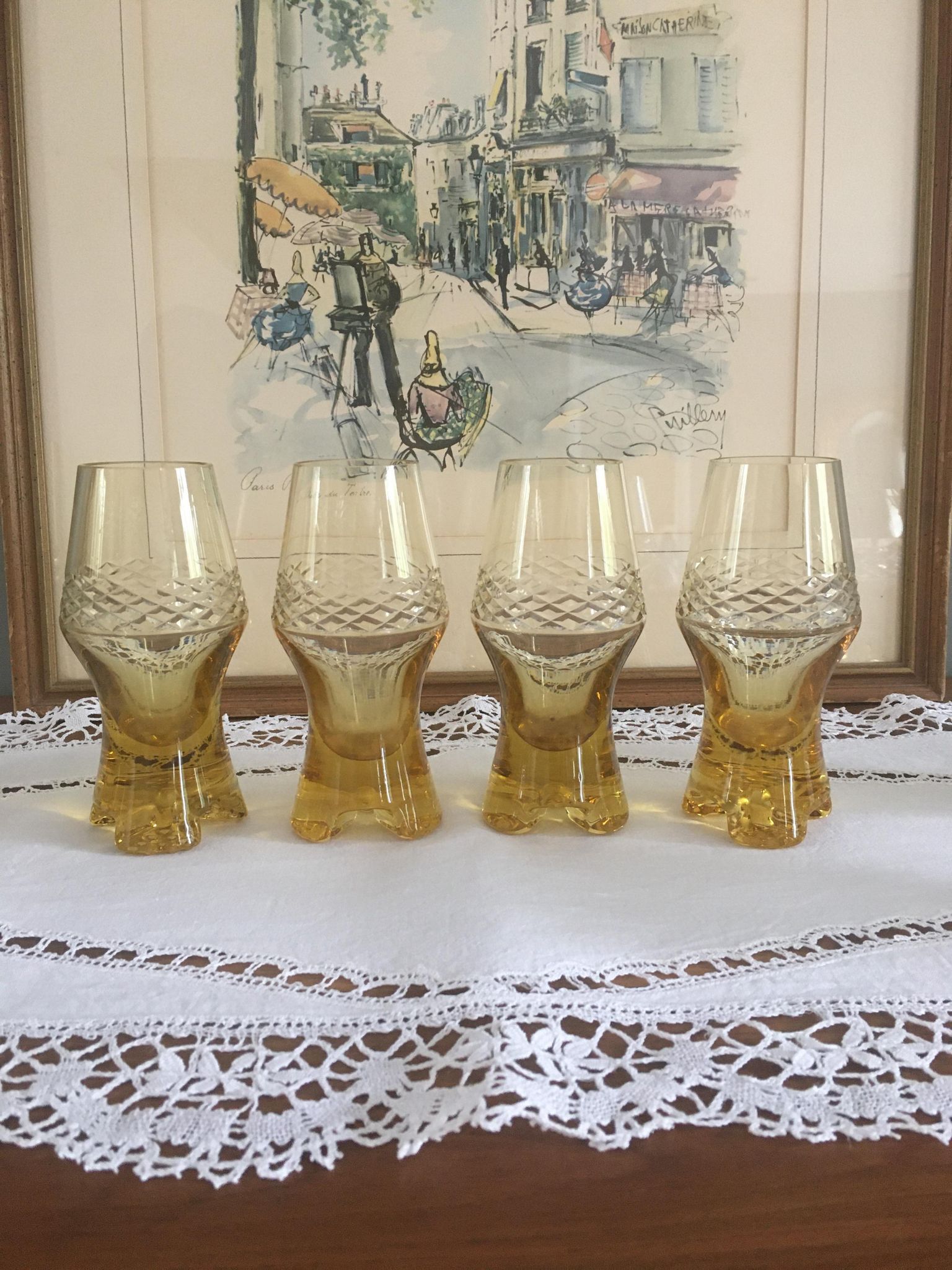 Glasses 1965-1970 in the style of Murano