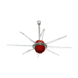 Lustre vintage design italien en verre coloré 8 branches