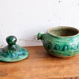 Vintage Celine Dein green ceramic pot
