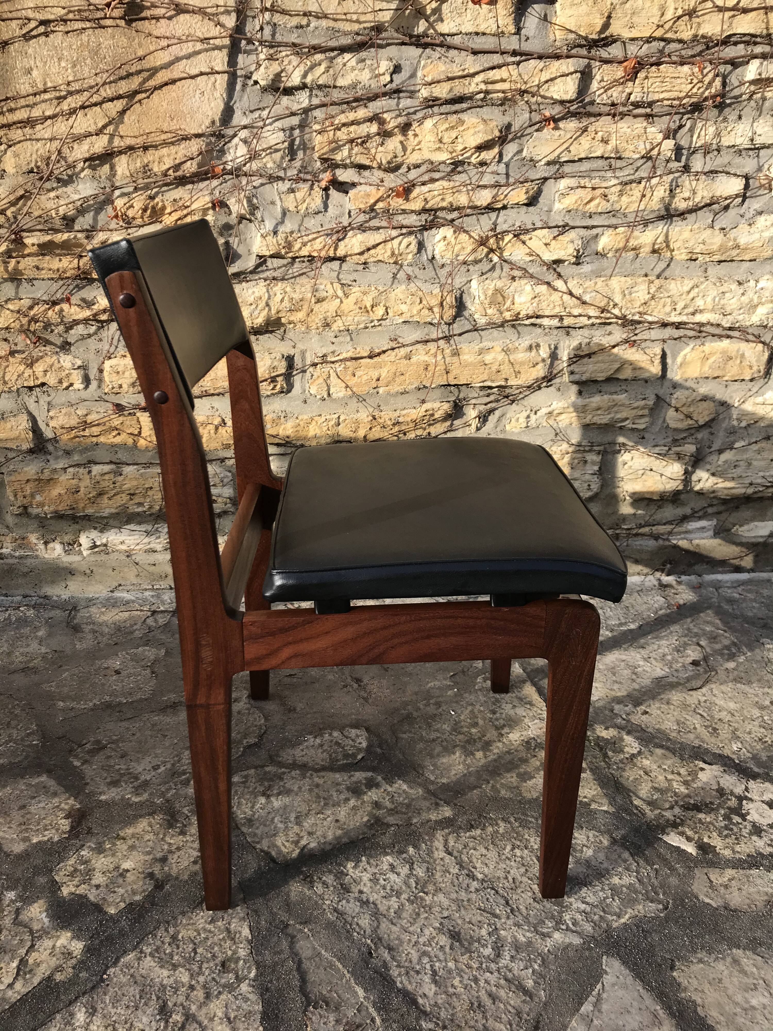 Wooden chair and skai