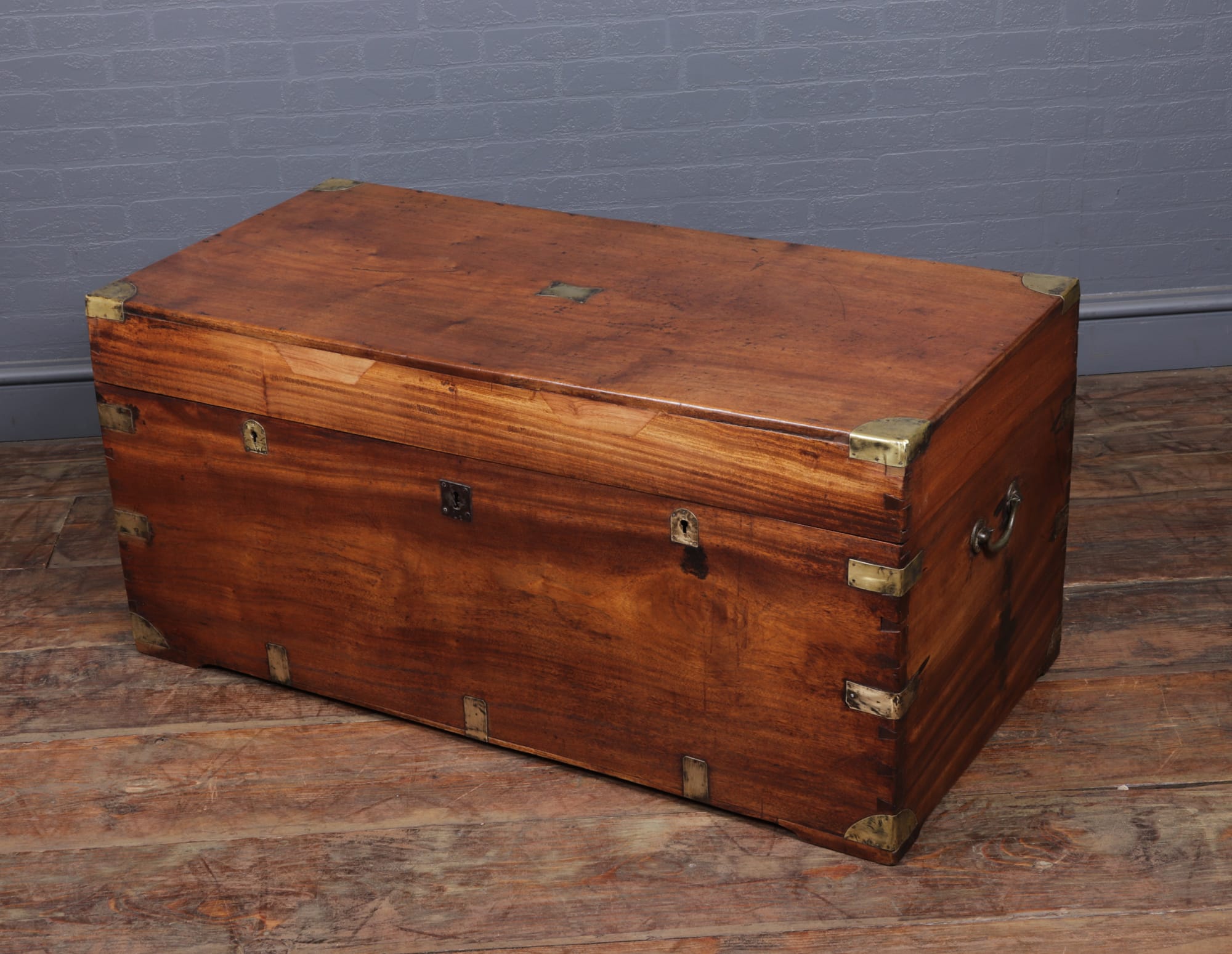 19th century camphor campaign trunk