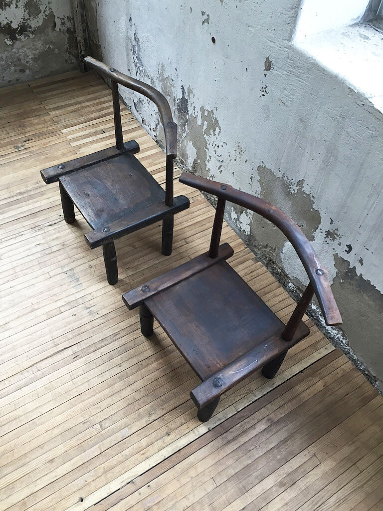 Pair of Ivory Coast chairs 50s